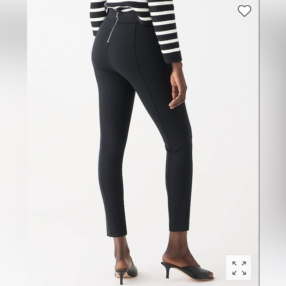 J. Crew Petite pixie pants stretch ponte BB459 Black SP S - Picture 3 of 7